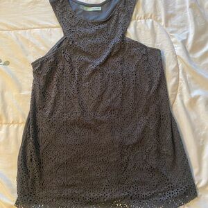Maurices Black Eyelet Halter Tank XS